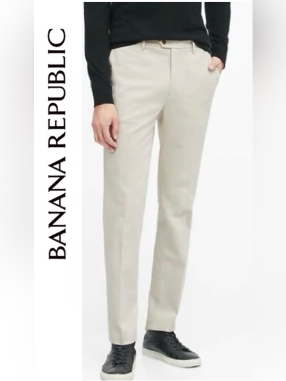 Mens Banana Republic Traveler Tan 34 x 34 Slim